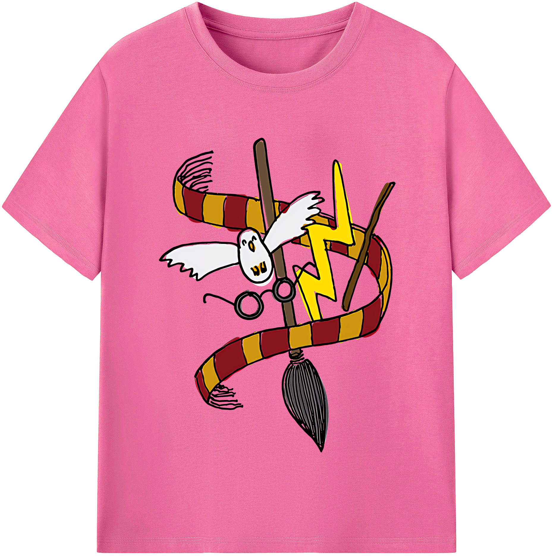 （画像用） Harry Potter ハリー・ポッターシリーズ レディースカジュアルプリントTシャツ（綿100％）